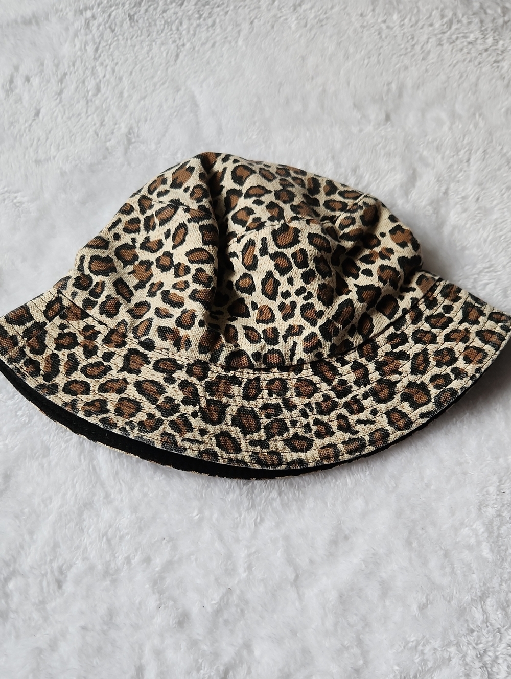 Kids Leopard Print Bucket Hat - Brown
